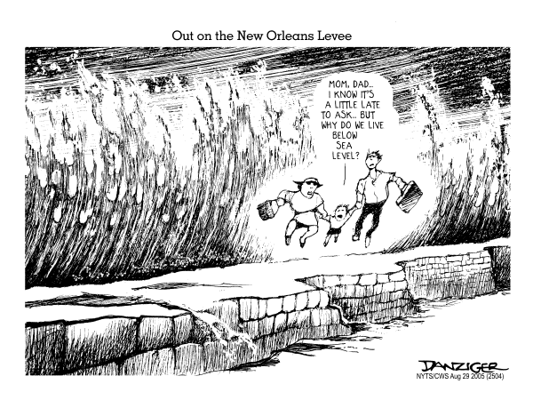 Political cartoon on Hurricane Katrina's Toll High by Jeff Danziger, Cartoonists & Writers Syndicate