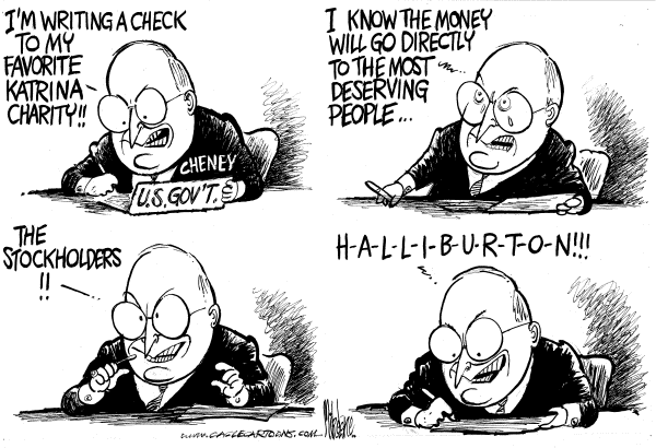 Political cartoon on Hurricane Recovery Continues by Mike Lane, Cagle Cartoons
