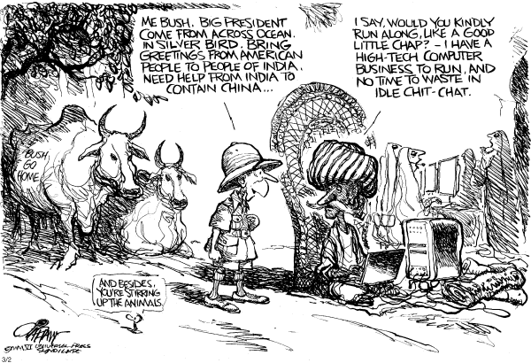 The Comic News Political Cartoon By Pat Oliphant Universal Press 