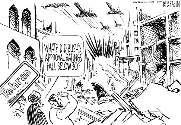 Editorial Cartoon by Rex Babin, Sacramento Bee on Iran Claims Entry Into Nuclear Club