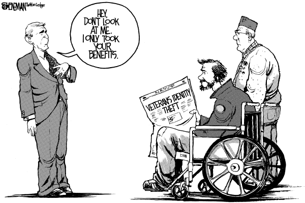 Editorial Cartoon by Drew Sheneman, Newark Star Ledger on Candid Bush Speaks Out