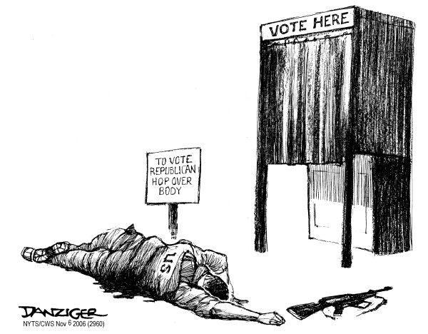 Editorial Cartoon by Jeff Danziger, CWS/CartoonArts Intl. on Voters Weigh Options