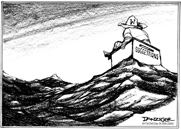 Editorial Cartoon by Jeff Danziger, CWS/CartoonArts Intl. on President Contemplates Future