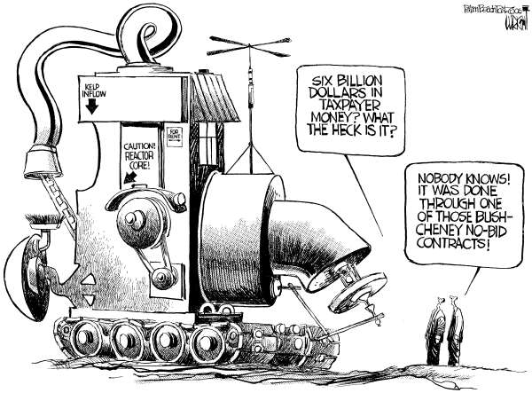 Editorial Cartoon by Don Wright, Palm Beach Post on Record Spending a Hopeful Sign