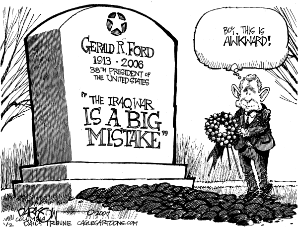 Editorial Cartoon by John Darkow, Columbia Daily Tribune, Missouri on Nixon Pardoner Laid to Rest