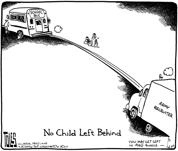 Editorial Cartoon by Tom Toles, Washington Post on Iraq Troop Increase Imminent
