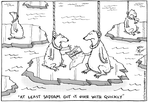 Editorial Cartoon by Joel Pett, Lexington Herald-Leader, CWS/CartoonArts Intl. on Global Warming Policy Unveiled
