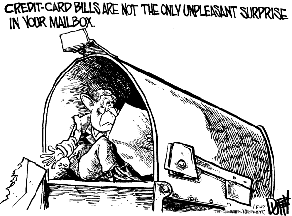 Editorial Cartoon by Brian Duffy, Des Moines Register on Bush Expands Powers