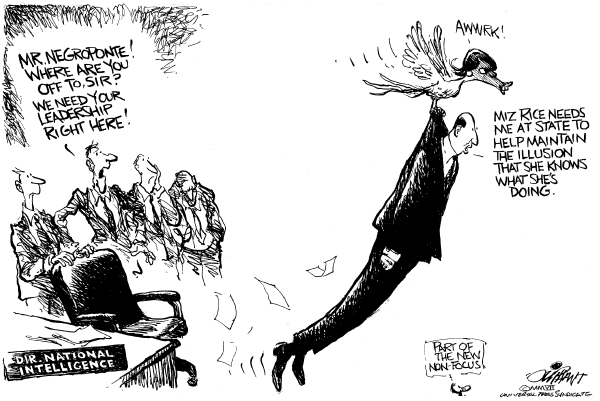 Editorial Cartoon by Pat Oliphant, Universal Press Syndicate on In Other News