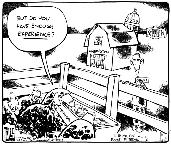 Editorial Cartoon by Tom Toles, Washington Post on Democrats Look Toward Future