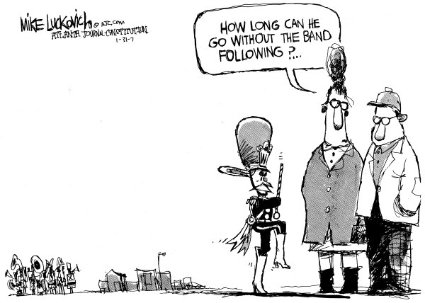 Editorial Cartoon by Mike Luckovich, Atlanta Journal-Constitution on Bush Seeks Expanded Powers