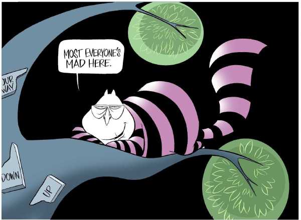 Editorial Cartoon by Ann Telnaes, CWS/CartoonArts Intl. on Cheney Stays the Course