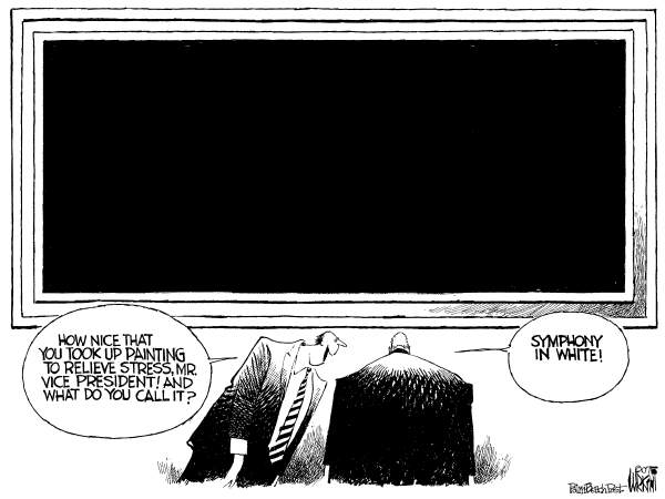 Editorial Cartoon by Don Wright, Palm Beach Post on Cheney Stays the Course