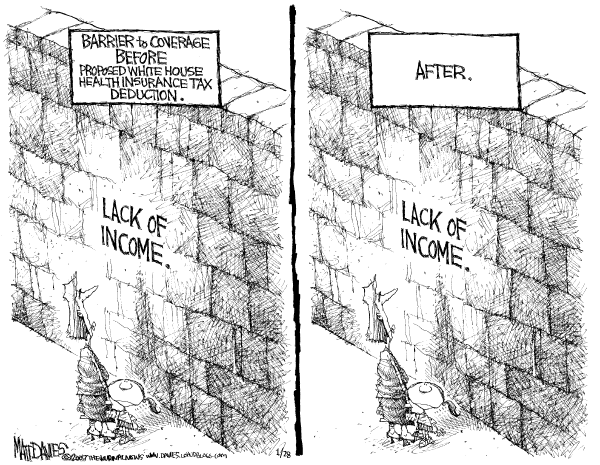 Editorial Cartoon by Matt Davies, Journal News on Wall Street Hits Record High