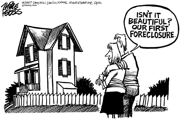 Editorial Cartoon by Mike Peters, Dayton Daily News on Wall Street Hits Record High