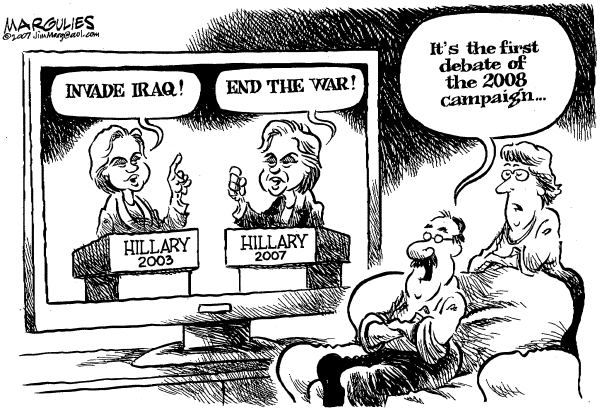 Editorial Cartoon by Jimmy Margulies, The Record, New Jersey on 2008 Presidential Race Underway