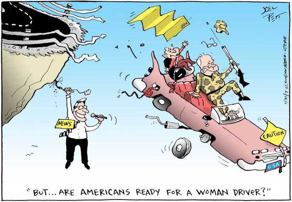 Editorial Cartoon by Joel Pett, Lexington Herald-Leader, CWS/CartoonArts Intl. on 2008 Presidential Race Underway