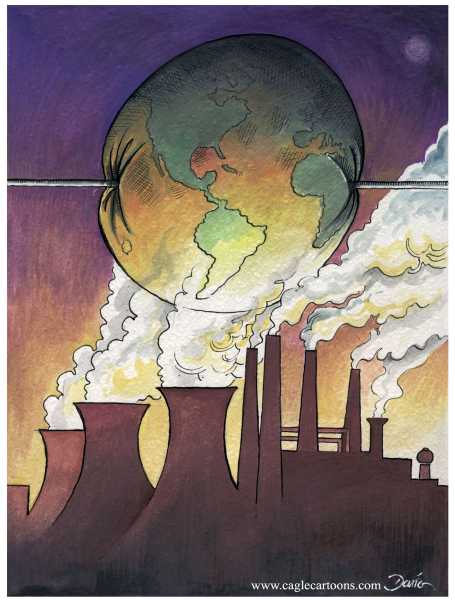 Editorial Cartoon by Dario Castillejos, Imparcial de Oaxaca, Oaxaca, Mexico on Global Warming Worse Than Previously Thought