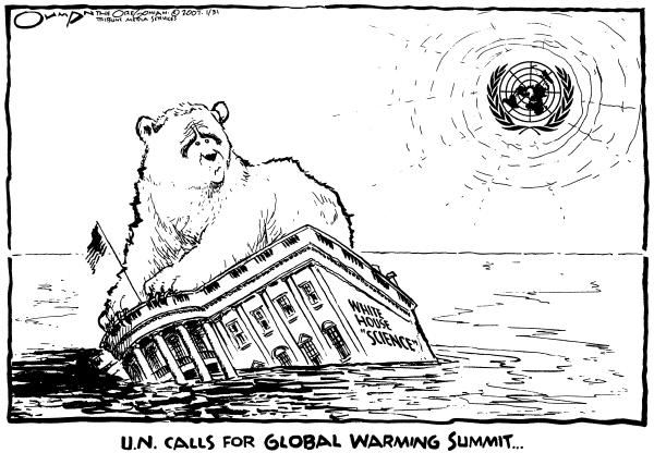 Editorial Cartoon by Jack Ohman, The Oregonian on Global Warming Worse Than Previously Thought