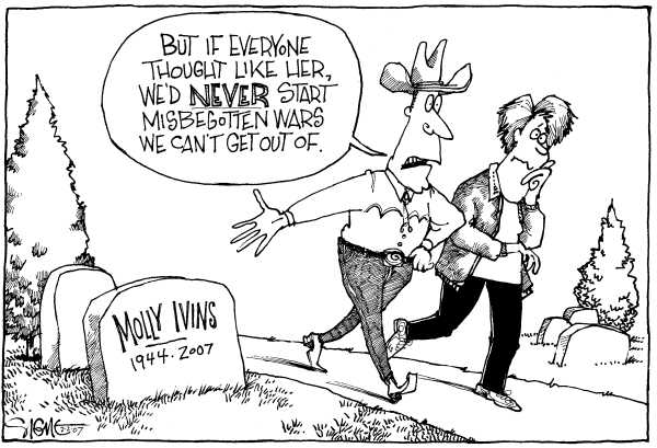 Editorial Cartoon by Signe Wilkinson, Philadelphia Daily News on In Other News