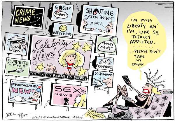 Editorial Cartoon by Joel Pett, Lexington Herald-Leader, CWS/CartoonArts Intl. on In Other News