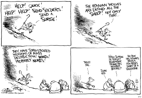 Editorial Cartoon by Pat Oliphant, Universal Press Syndicate on War on Terror Intensifies