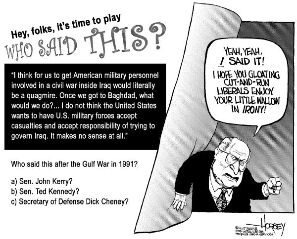 Editorial Cartoon by David Horsey, Seattle Post-Intelligencer on War on Terror Intensifies