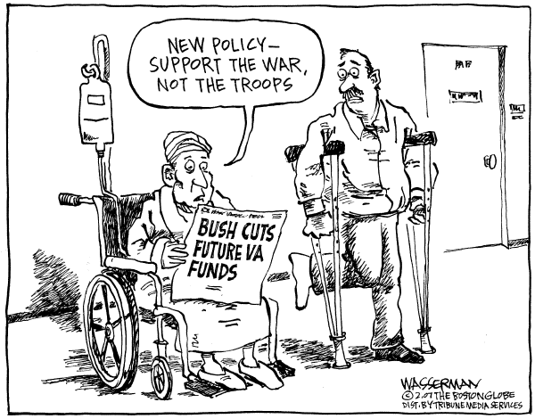 Editorial Cartoon by Dan Wasserman, Boston Globe on War on Terror Intensifies
