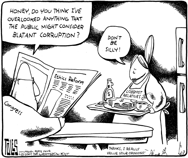 Editorial Cartoon by Tom Toles, Washington Post on Democrats Making Their Mark