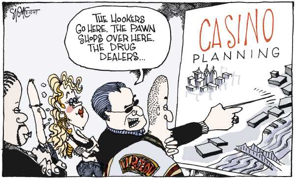 Editorial Cartoon by Signe Wilkinson, Philadelphia Daily News on In Other News