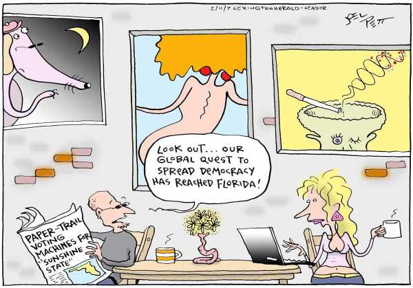 Editorial Cartoon by Joel Pett, Lexington Herald-Leader, CWS/CartoonArts Intl. on In Other News