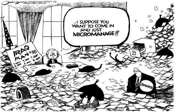 Editorial Cartoon by Jack Ohman, The Oregonian on White House Focuses on Troops