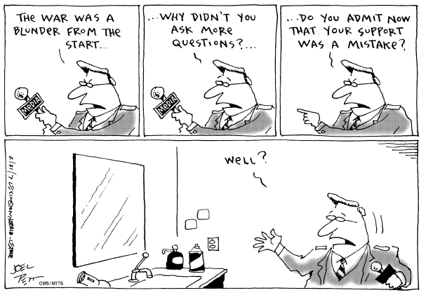 Editorial Cartoon by Joel Pett, Lexington Herald-Leader, CWS/CartoonArts Intl. on White House Focuses on Troops
