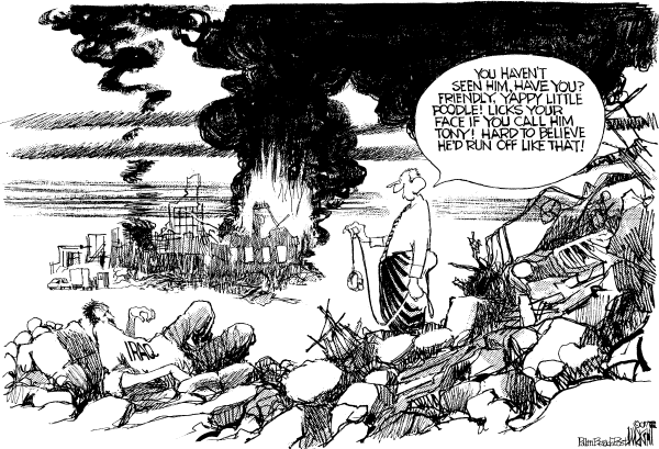 Editorial Cartoon by Don Wright, Palm Beach Post on US Surge Underway