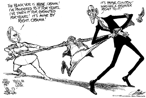 Editorial Cartoon by Pat Oliphant, Universal Press Syndicate on Presidential Race Heats Up