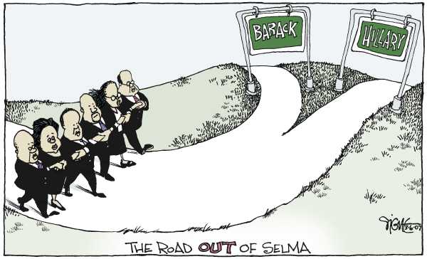 Editorial Cartoon by Signe Wilkinson, Philadelphia Daily News on Presidential Race Heats Up