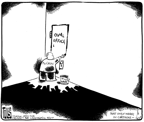 Editorial Cartoon by Tom Toles, Washington Post on Presidential Race Heats Up