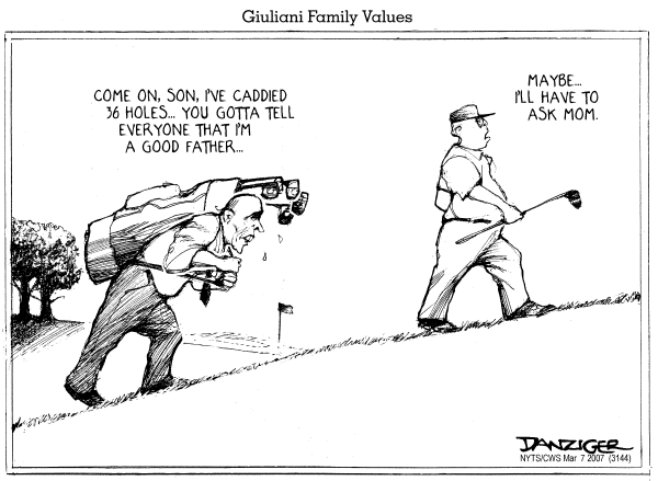 Editorial Cartoon by Jeff Danziger, CWS/CartoonArts Intl. on Presidential Race Heats Up