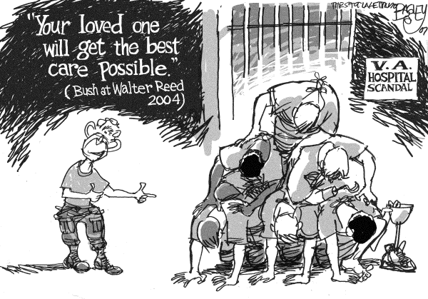 Editorial Cartoon by Pat Bagley, Salt Lake Tribune on US Soldiers Treated Inhumanely