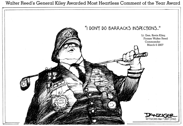 Editorial Cartoon by Jeff Danziger, CWS/CartoonArts Intl. on US Soldiers Treated Inhumanely