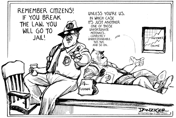 Editorial Cartoon by Jeff Danziger, CWS/CartoonArts Intl. on Home Security Breached