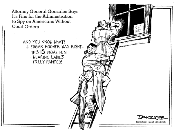 Editorial Cartoon by Jeff Danziger, CWS/CartoonArts Intl. on Gonzales Overview (older cartoons)