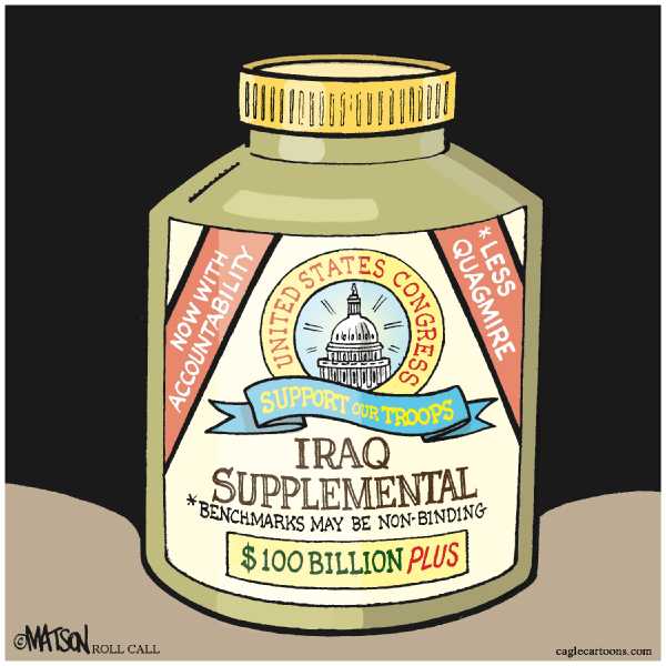 Editorial Cartoon by RJ Matson, Cagle Cartoons on Little Change in Iraq