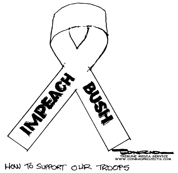 Editorial Cartoon by Paul Conrad, Tribune Media Services on Little Change in Iraq