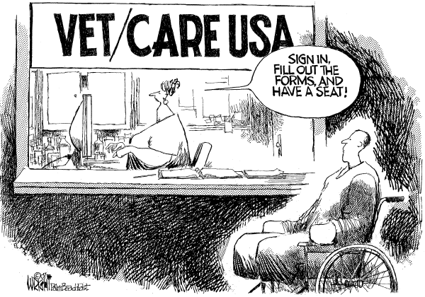 Editorial Cartoon by Don Wright, Palm Beach Post on Walter Reed Investigation Continues