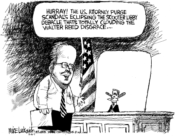 Editorial Cartoon by Mike Luckovich, Atlanta Journal-Constitution on President Makes No Apologies