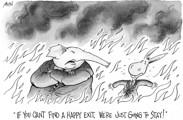Editorial Cartoon by Tony Auth, Philadelphia Inquirer on Iraq War Reaches Milestone