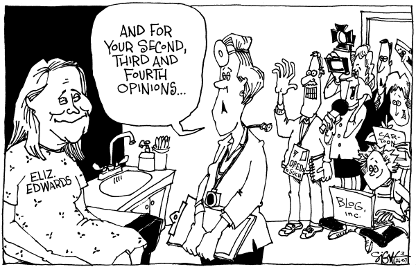 Editorial Cartoon by Signe Wilkinson, Philadelphia Daily News on 2008 Race Takes Surprising Turns