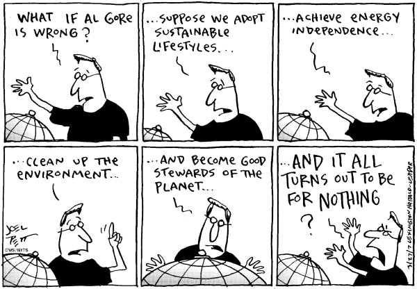 Editorial Cartoon by Joel Pett, Lexington Herald-Leader, CWS/CartoonArts Intl. on Action on Global Warming Expected
