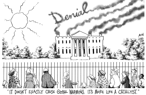 Editorial Cartoon by Tony Auth, Philadelphia Inquirer on Bush Loses EPA Case